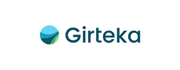 girteka spalotas logotipas baltame fone