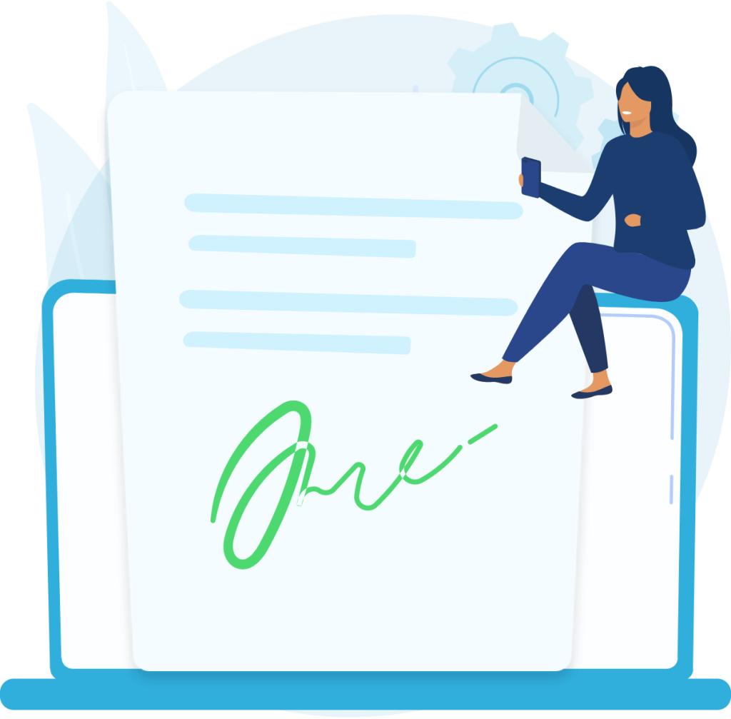 signing a document
