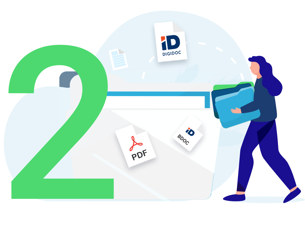 signing documents with pdf, bdoc formats