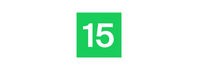 15 min spalvotas logotipas